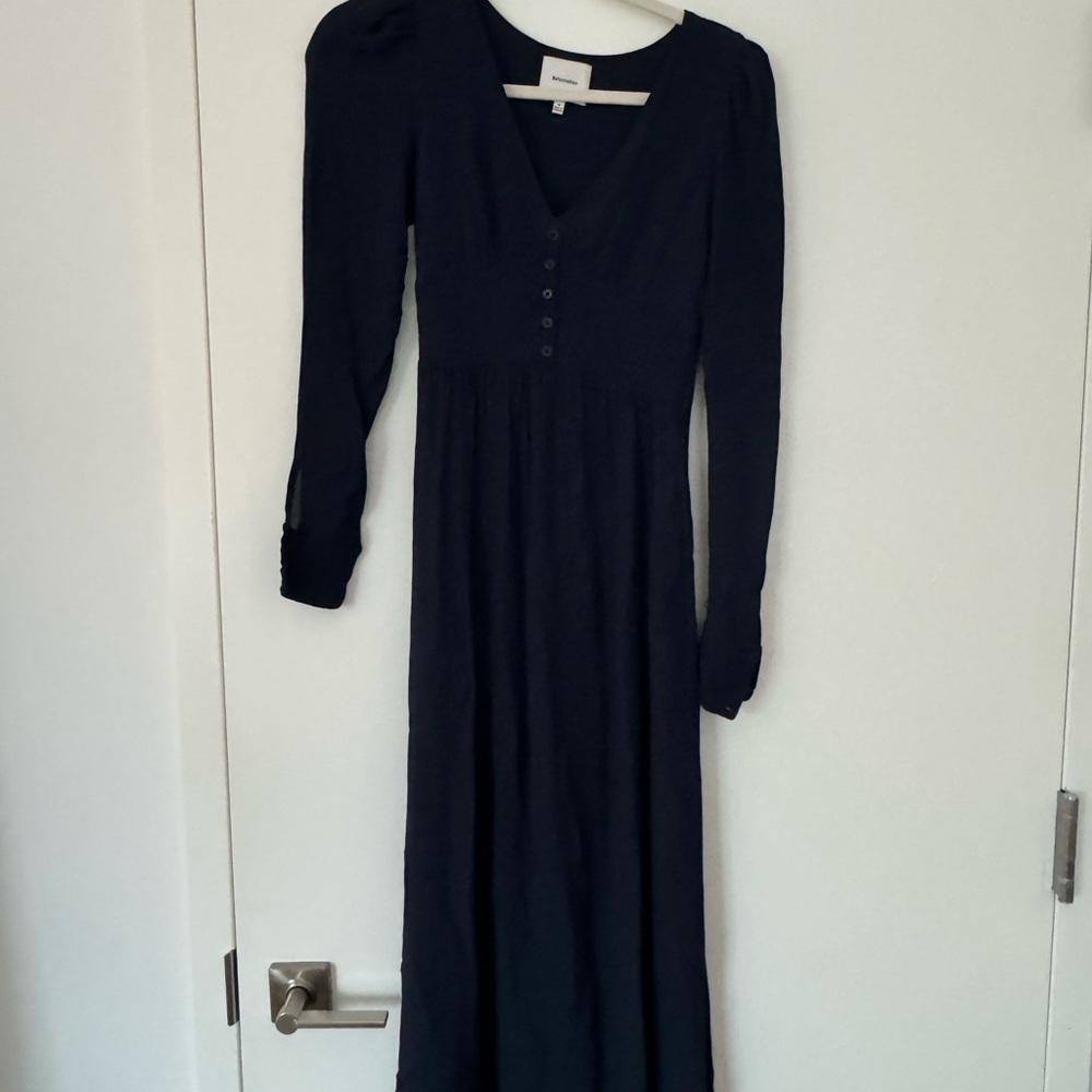Reformation Liara Blue Long Sleeve Dress Size 0 - Picture 2 of 9